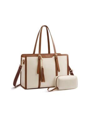 Lovevook Laptop Tote Bag 15.6" Lightweight Canvas Laptop Bag Set Work & Travel